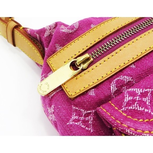 Louis Vuitton Baggy PM Shoulder Bag Monogram Denim Fuchsia main image 0